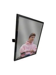 Lustro uchylne w ramie ze stali nierdzewnej czarne 600x400 AKC600400C