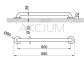 Uchwyt prosty poziomy 60 cm - 2