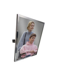 Lustro uchylne w ramie ze stali nierdzewnej mat 700x500 AKC700500M
