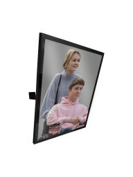 Lustro uchylne w ramie ze stali nierdzewnej czarne 700x500 AKC700500C