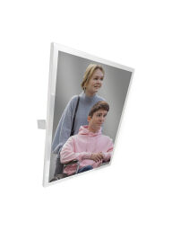 Lustro uchylne w ramie ze stali nierdzewnej białe 700x500 AKC700500B